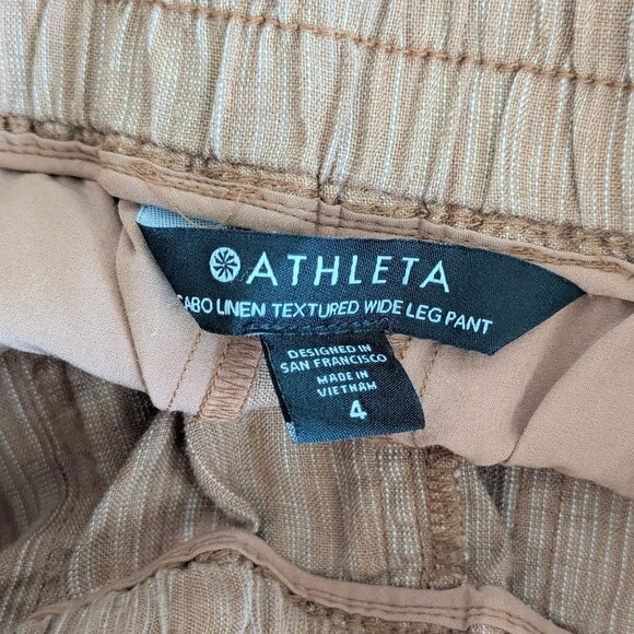 Athleta Cabo Linen Textured Wide-Leg Pant - Picture 9 of 9